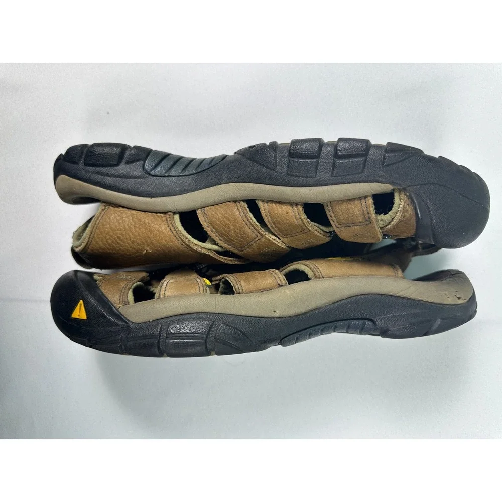 Keen Leather Hiking Sandals Men's 9 Brown Waterproof Closed Toe Outdoor Trail